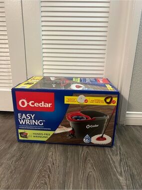 Easy Wring Microfiber Spin Mop & Bucket System - Red/Black